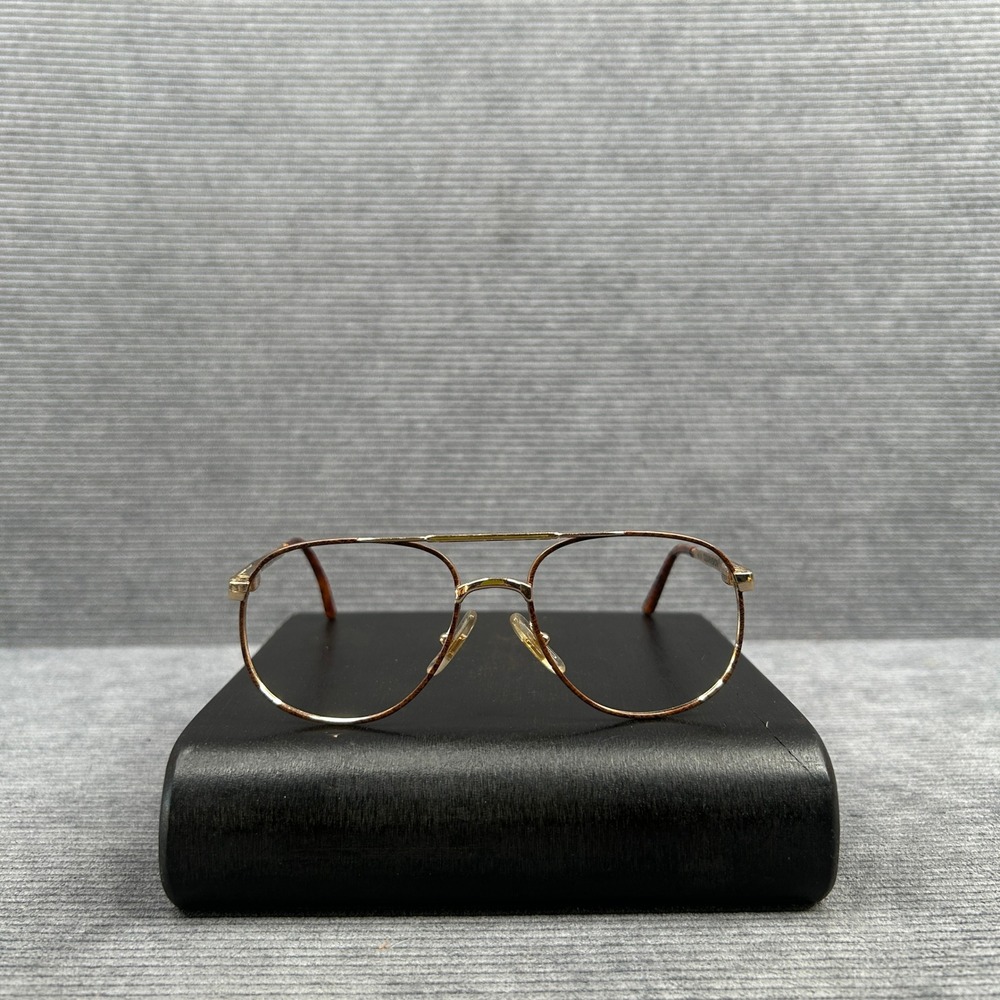 Fisher-Price Clearvision Aviator Y2k Eyeglass Frames Brown Amber Gold 49-16-125